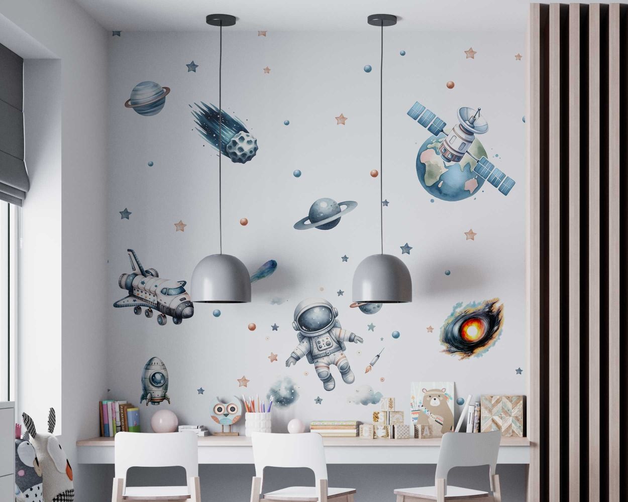 Best Beautiful Outer Space Planet Astronaut Wall Stickers