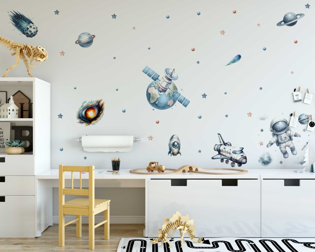 Best Beautiful Outer Space Planet Astronaut Wall Sticker for Kids Room Decor