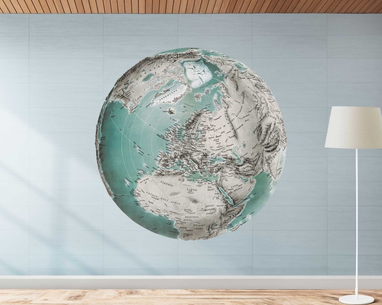 Best Pastel Color Beautiful Globe Vinyl Wall Decals