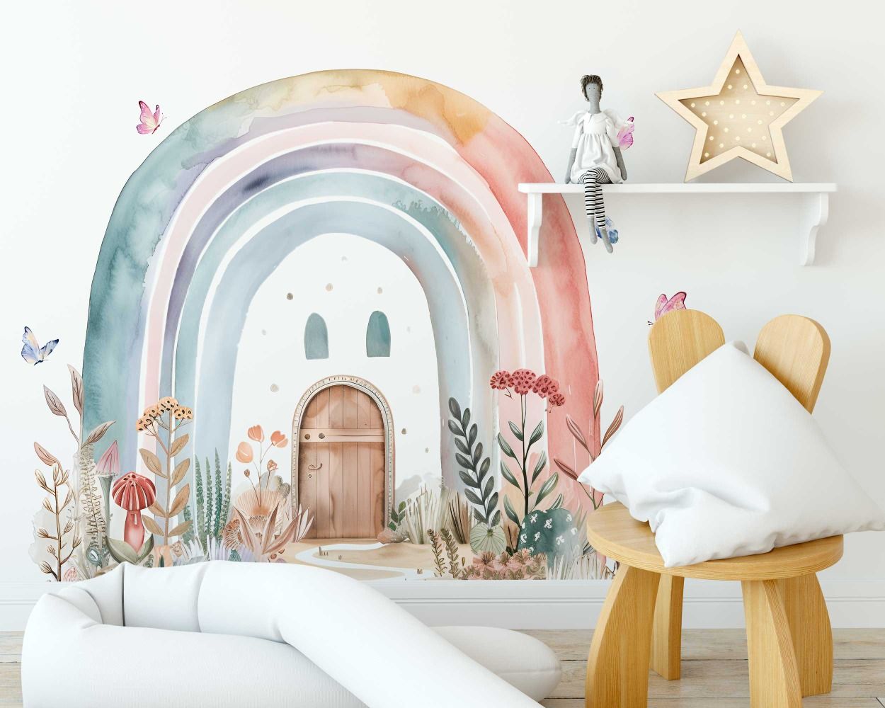 Best Beautiful Rainbow Vinyl Wall Decals