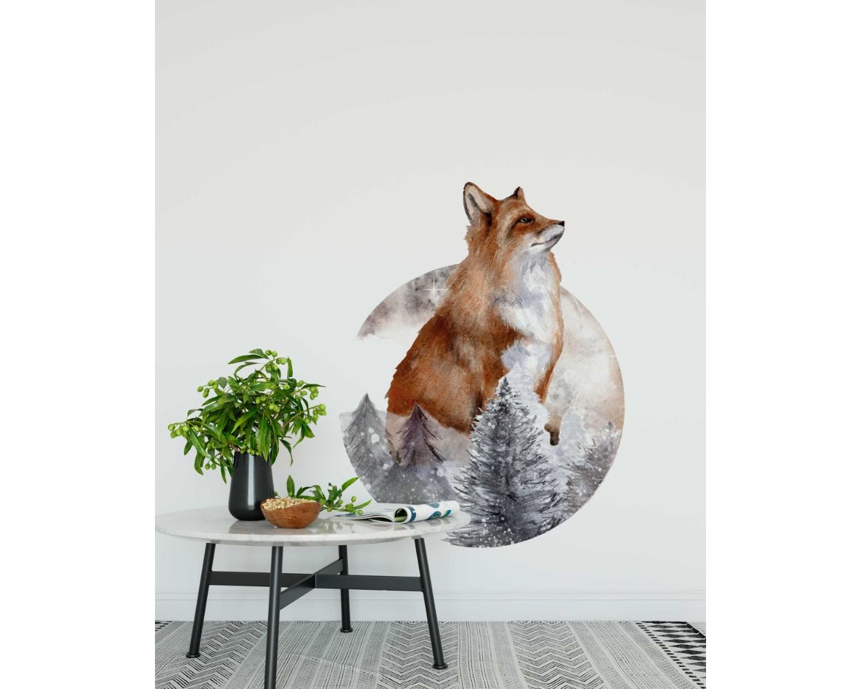 Red Fox Wild Animal Vinyl Wall Decals For Nursery Decoration 