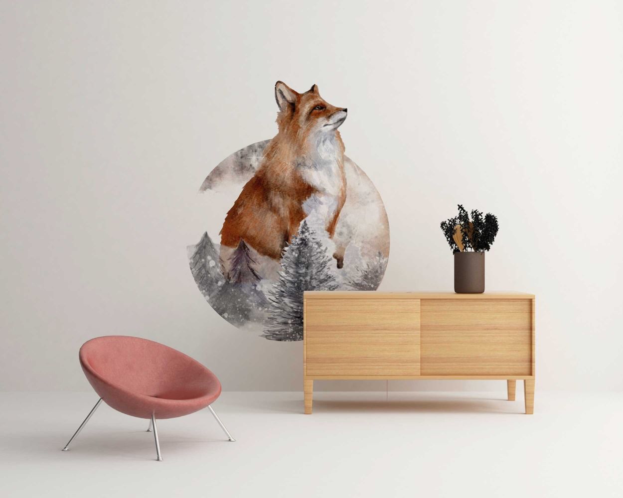 Red Fox Wild Animal Vinyl Wall Stickers