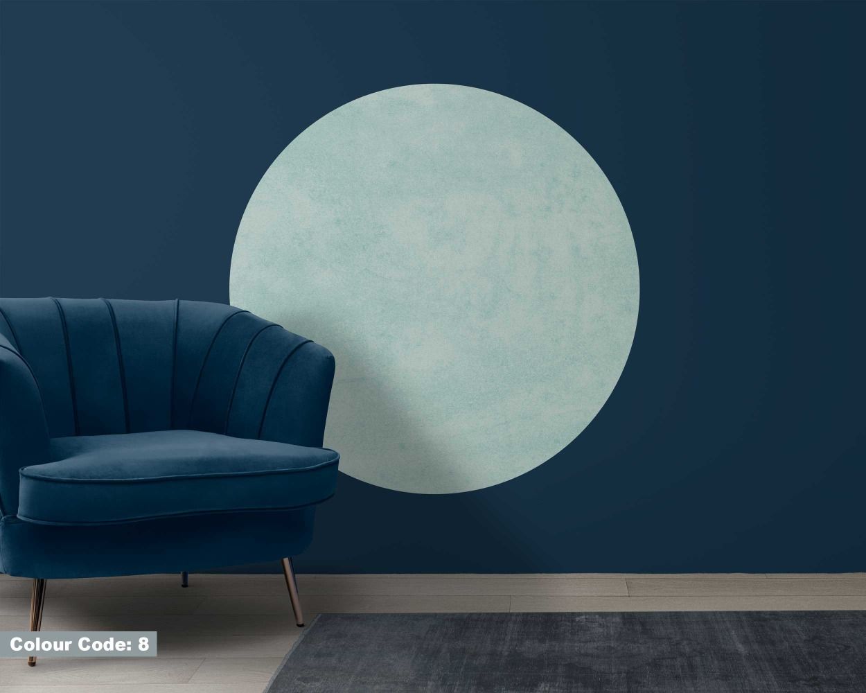 Simple Boho Texture Circle Vinyl Wall Stickers