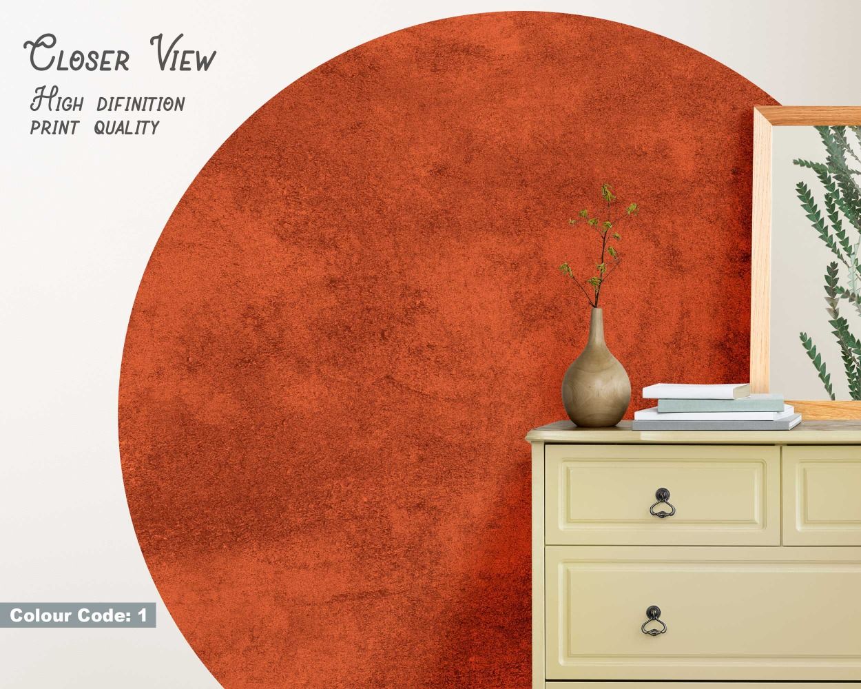 Simple Boho Texture Circle Vinyl Wall Decals
