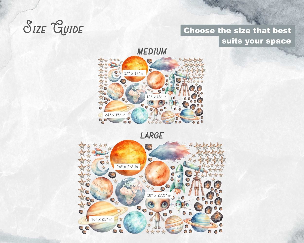 Best Beautiful Space Wall Decals for Baby Nursery Decor
