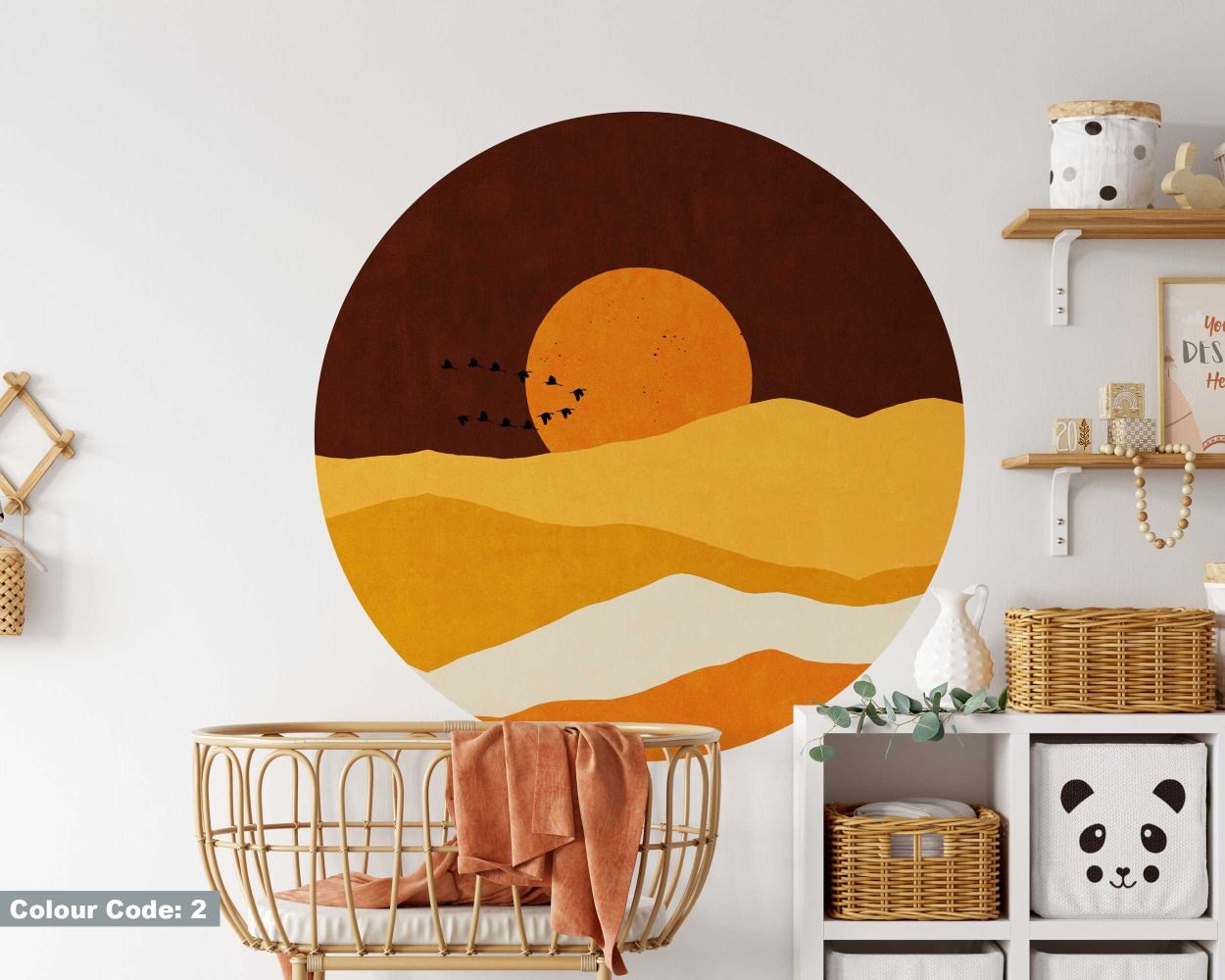 Best Sun Mountain Boho Vinyl Wall Stickers