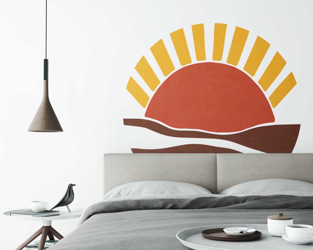 Best Sun Shape Boho Vinyl Wall Decals For Room Wall Decoration 