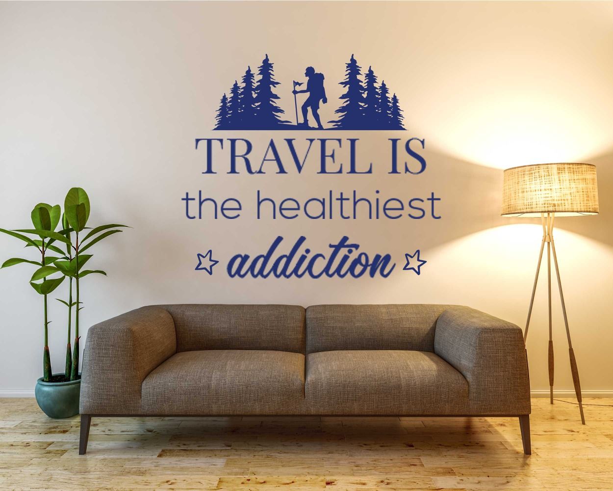 Travel Is The Heathiest Addiction Motivational Wall Stickers