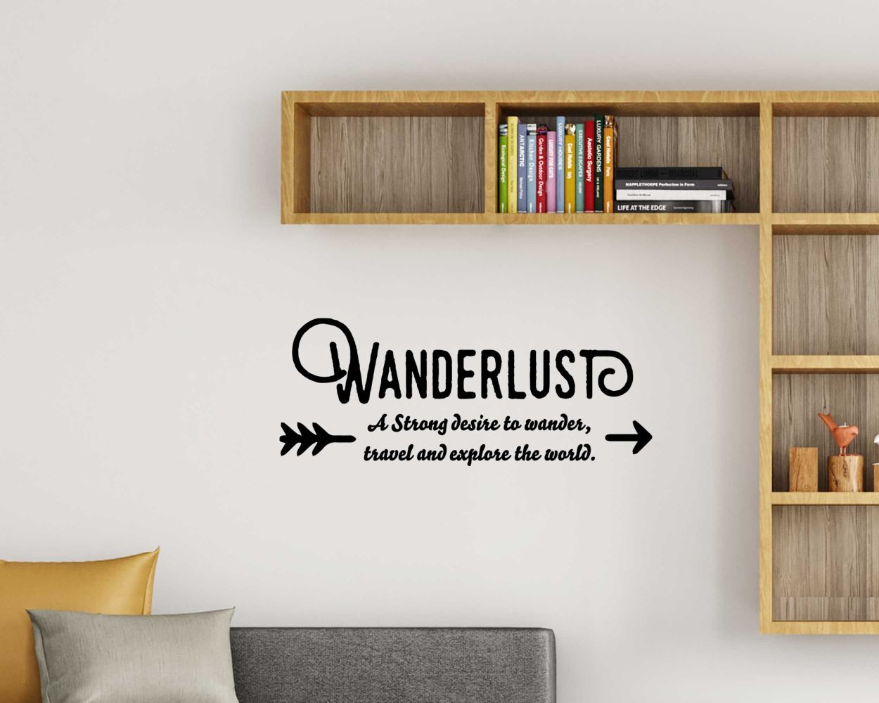 Best Wanderlust Motivational Quotes Wall Decal For Home Decoration