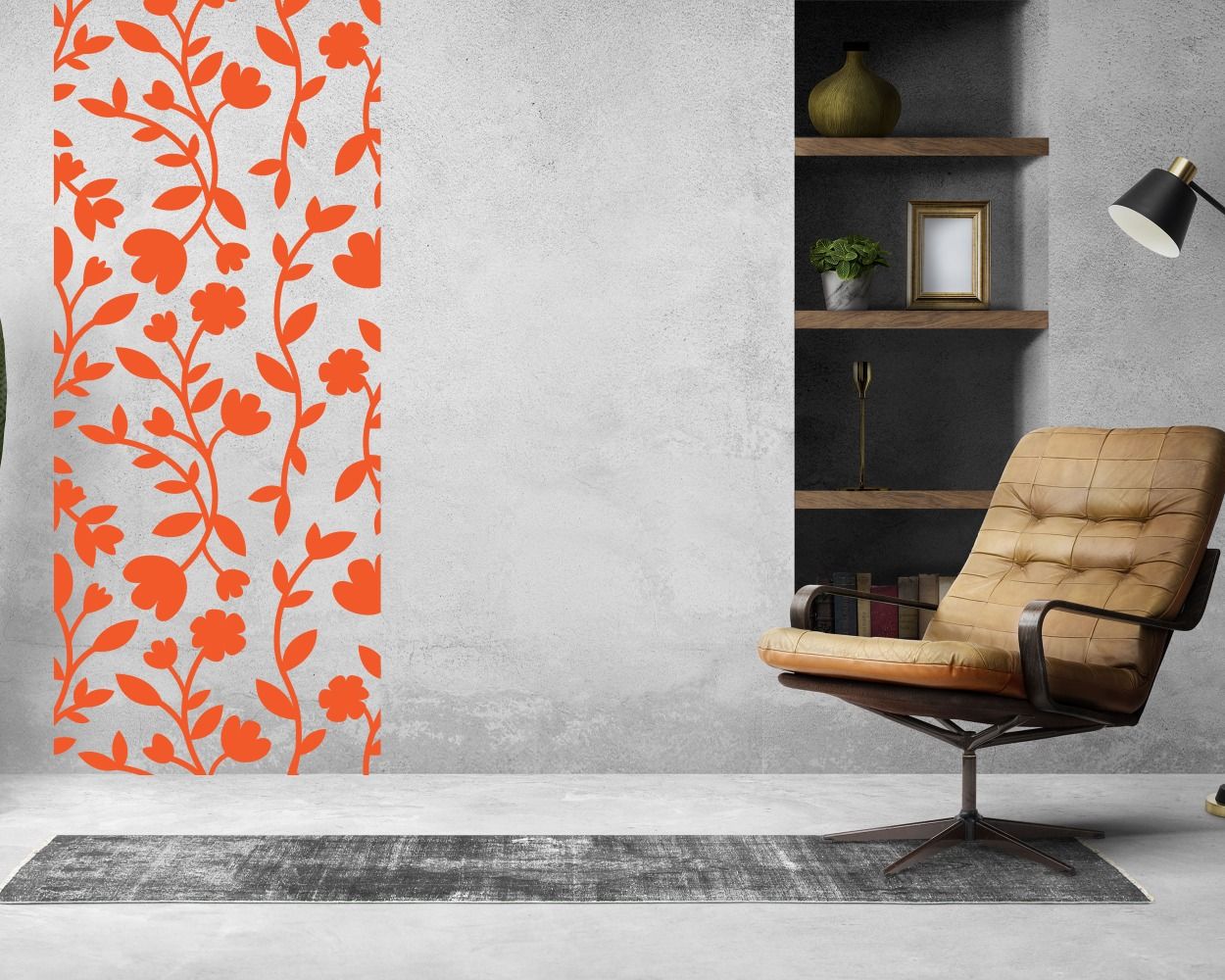 Abstract Flower Ornament Pattern Wall Decals
