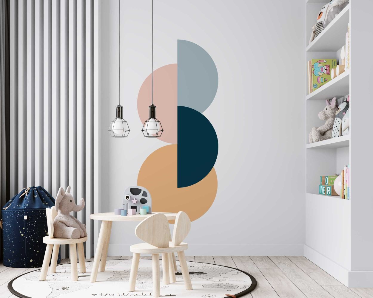 Boho Shapes Circle And Half circles Geometric Vinyl Wall Decals