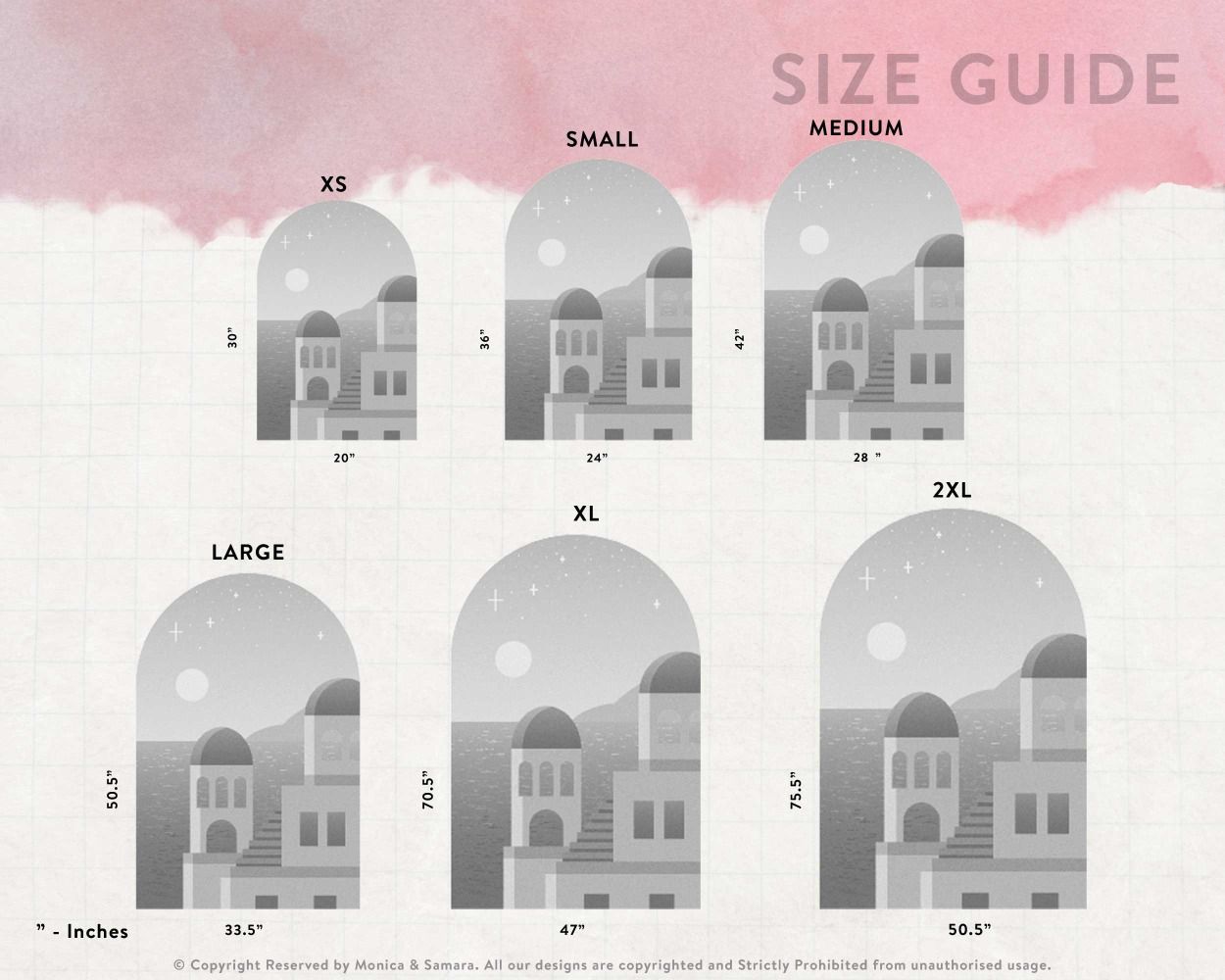 Boho Pattern Arch Shape Wall Decals