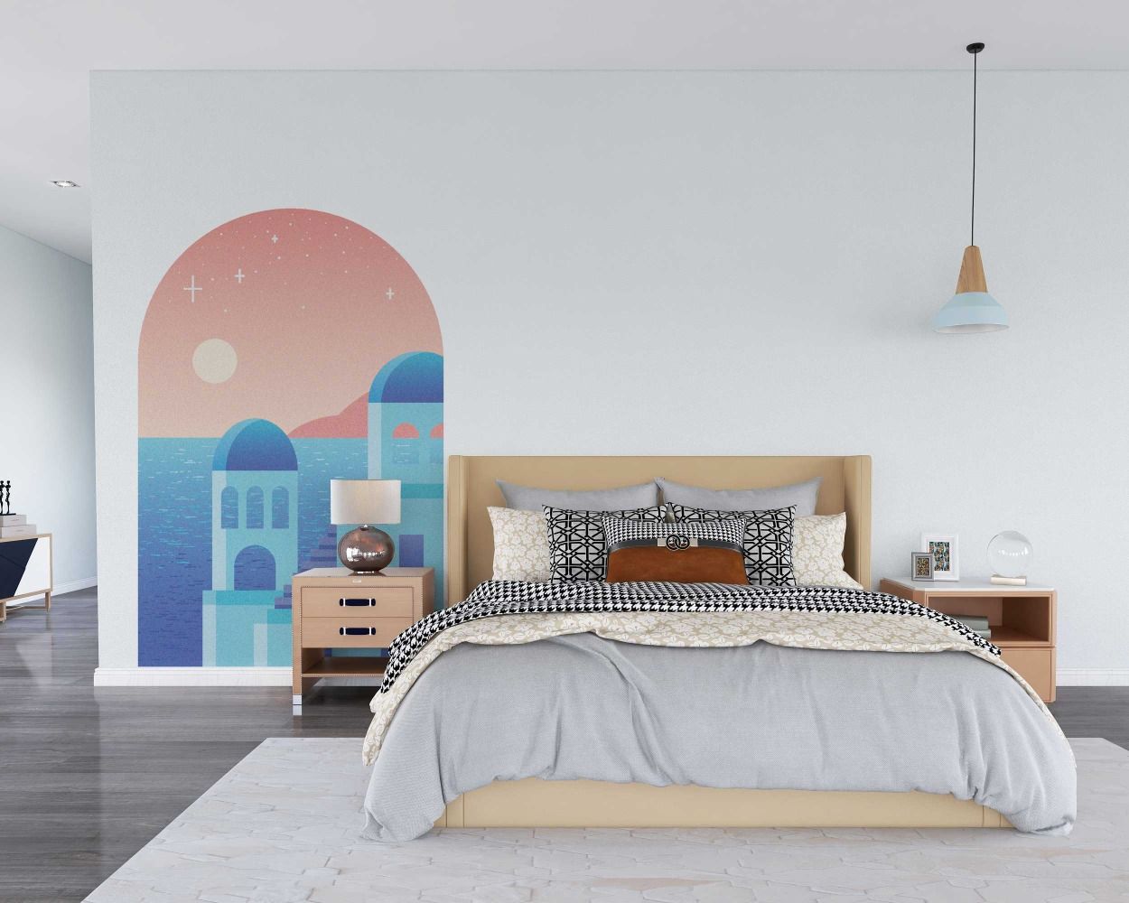 Boho Pattern Arch Shape Wall Stickers 