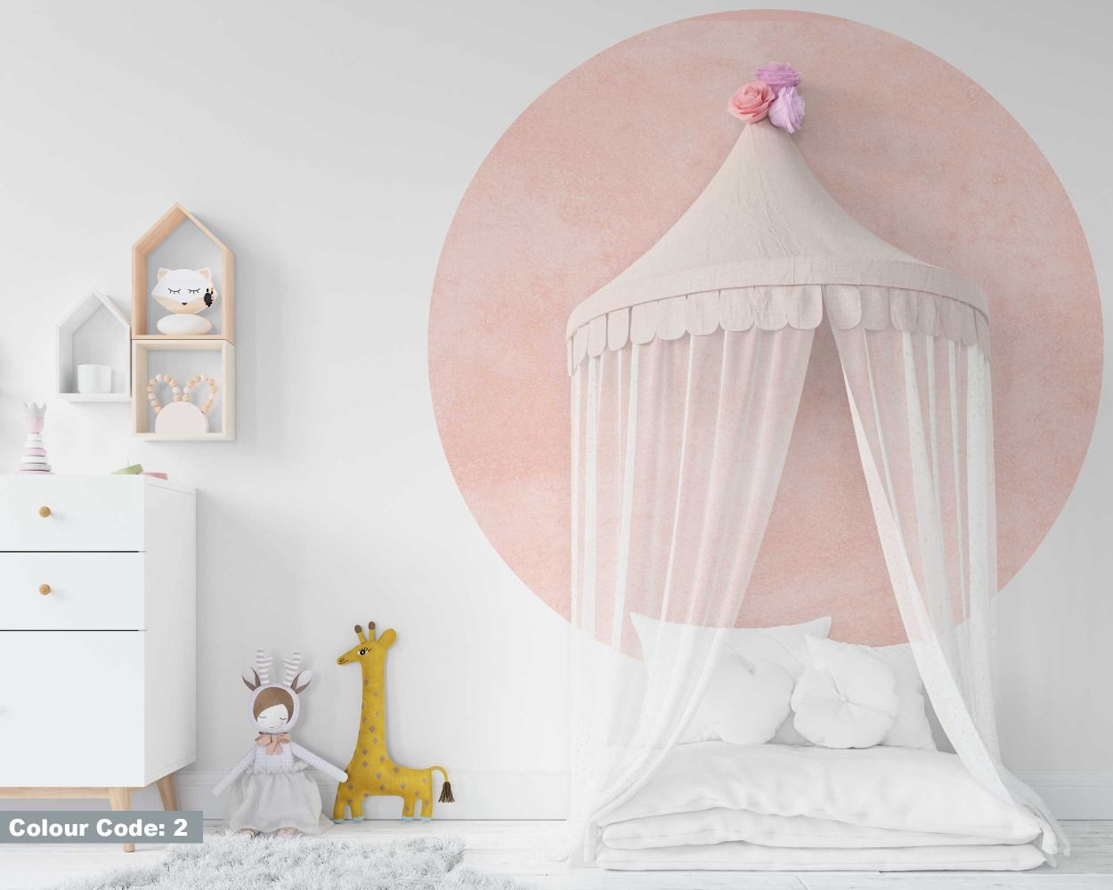 Simple Boho Texture Circle Wall Stickers