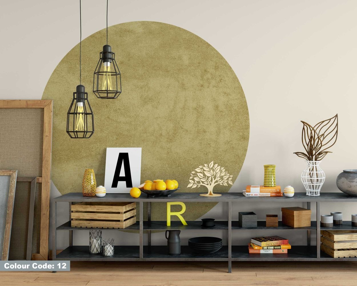 Simple Boho Texture Circle Wall Decals