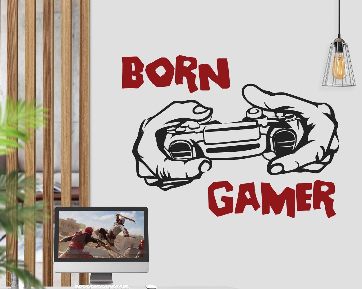 Born Gamer wall Decals For Gaming Room Wall Decoration