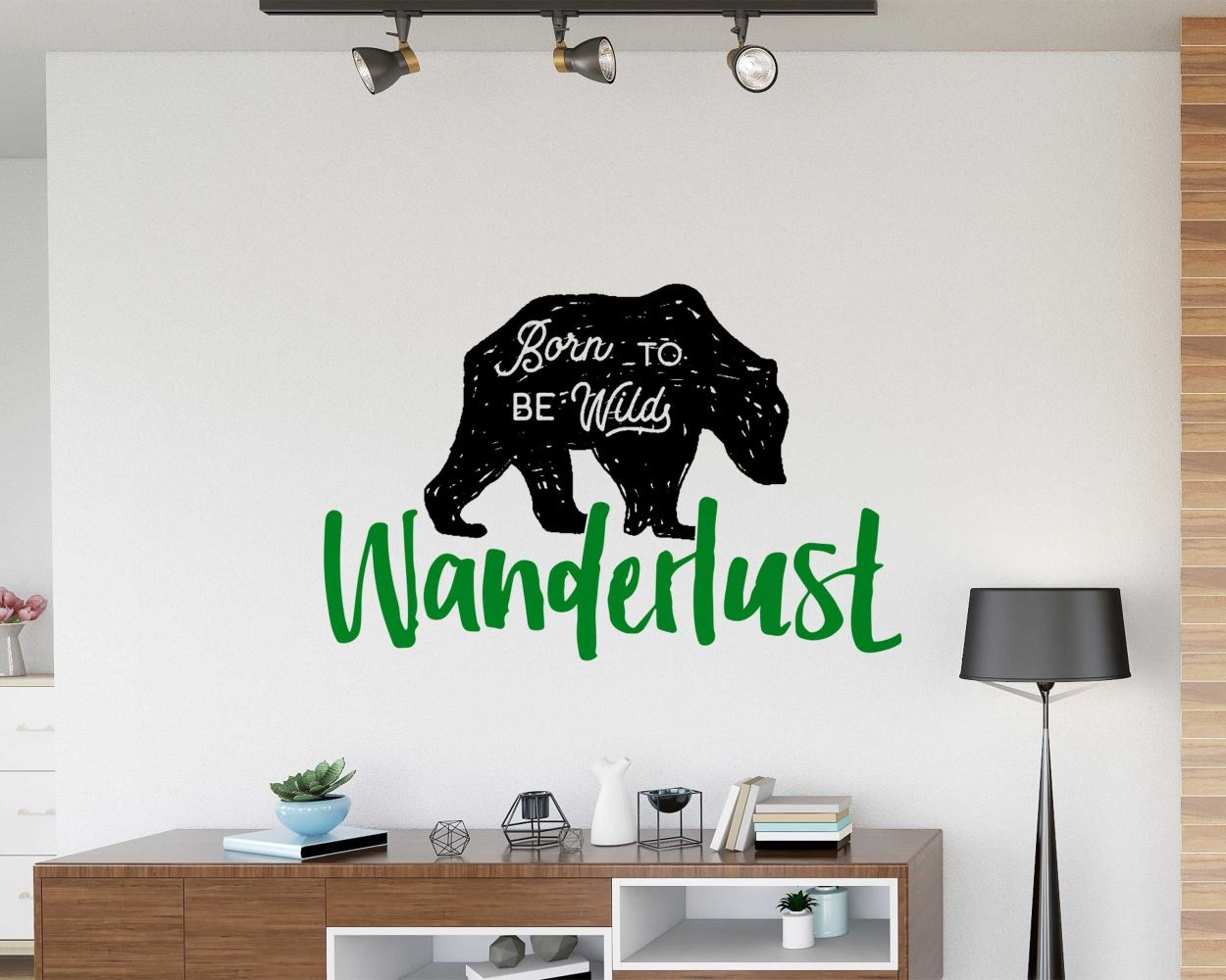 Born To Be Wild Wanderlust Motivational Wall Decals For Home Decoration