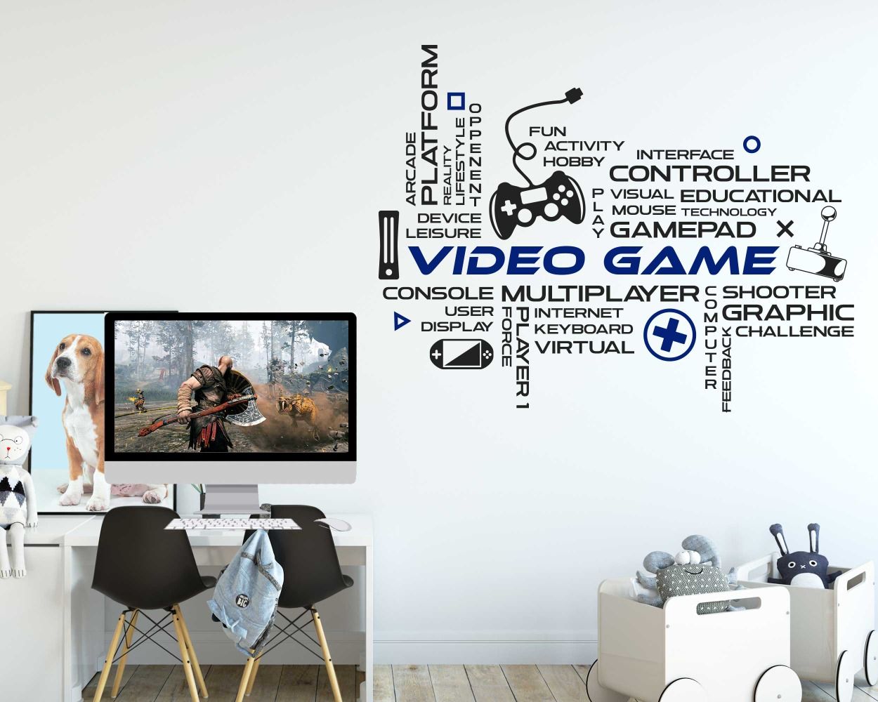 Boys Gaming Room Wall Stickers