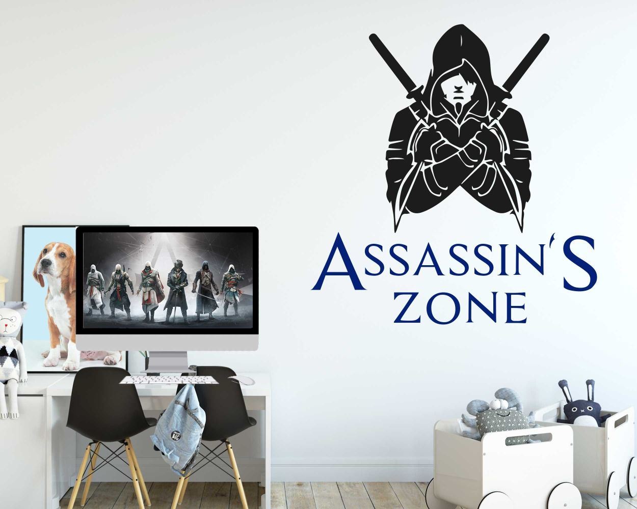 Assassin's Zone Wall Stickers for Boys Bedroom Wall Decor