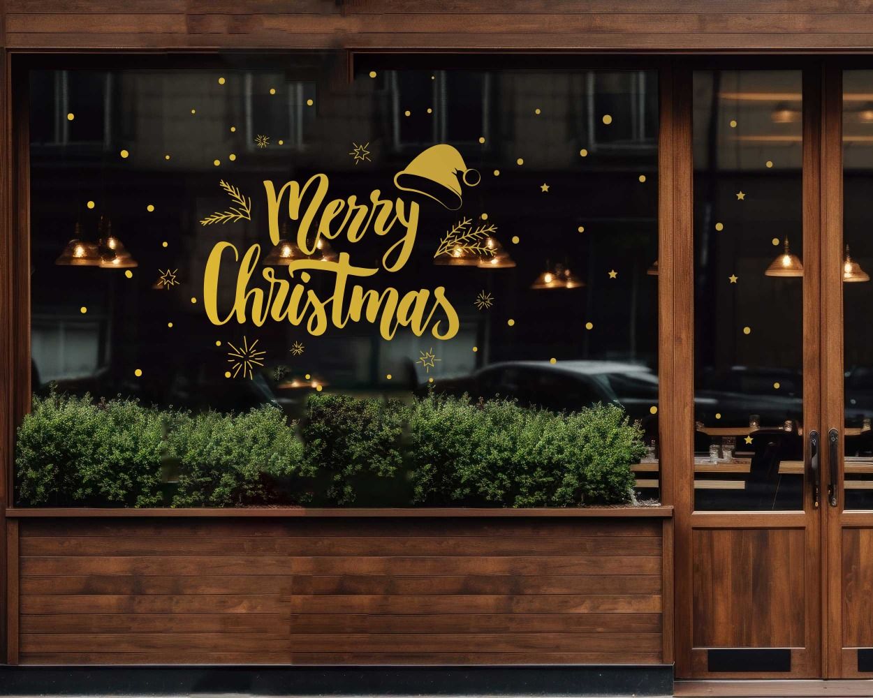 Celebrate Merry Christmas Glass Window Decorative Stickers