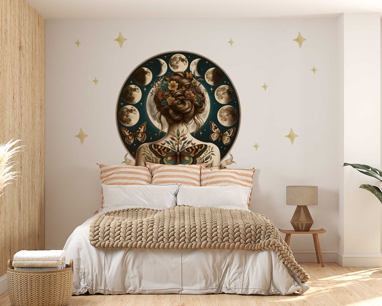 Best Beautiful Premium Quality Lunar Phases and Butterfly Designs Celestial Goddess Wall Decals