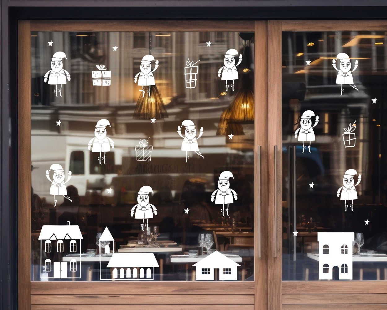 Christmas Santa Stickers for Window Decoration