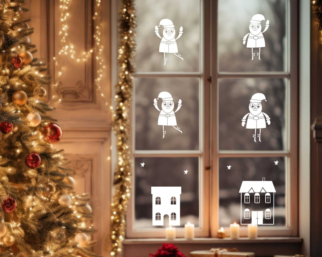 Best Christmas Santa Decals for Window Decoration