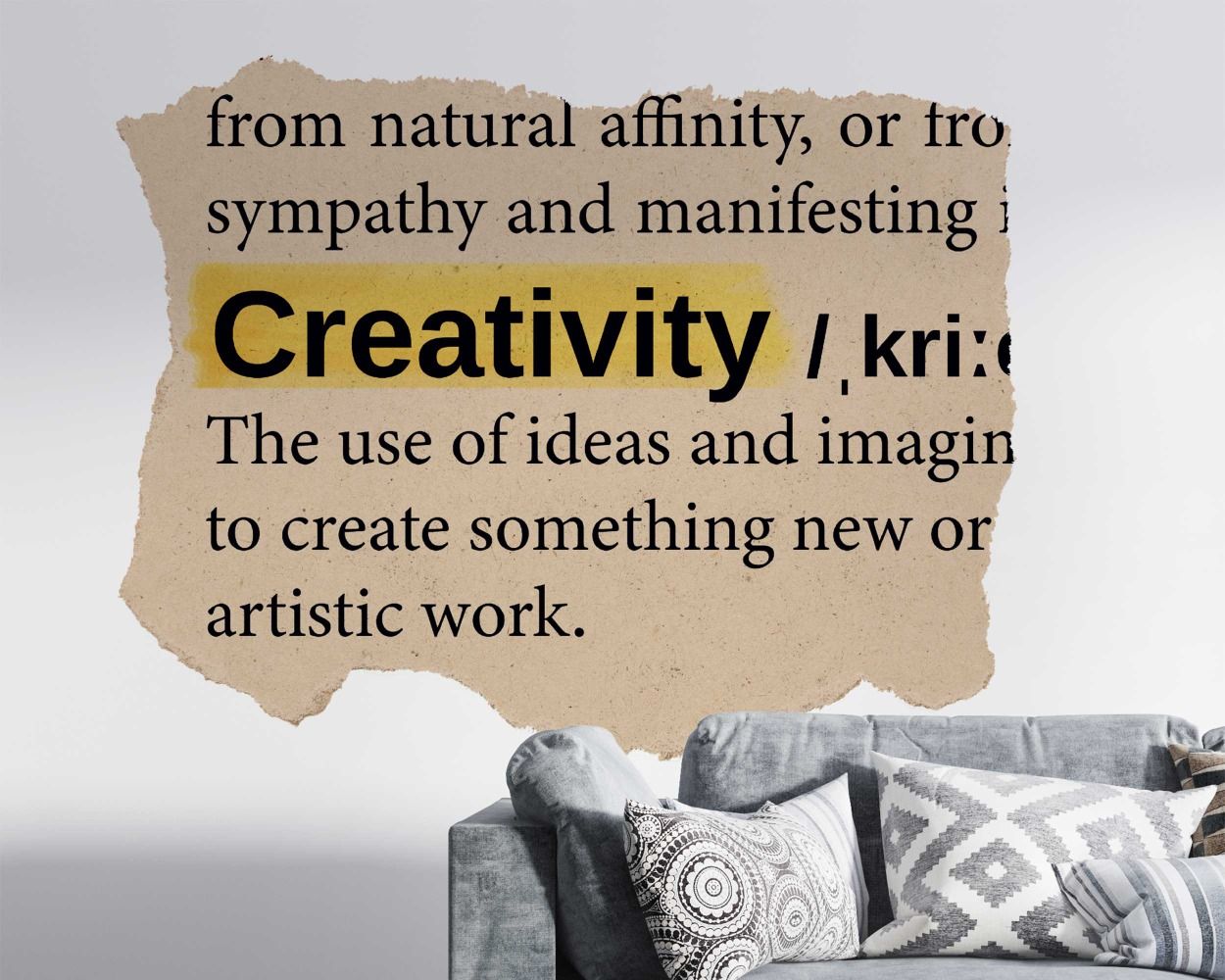 Creativity Png Dictionary Word Wall Decal For Home Decoration 