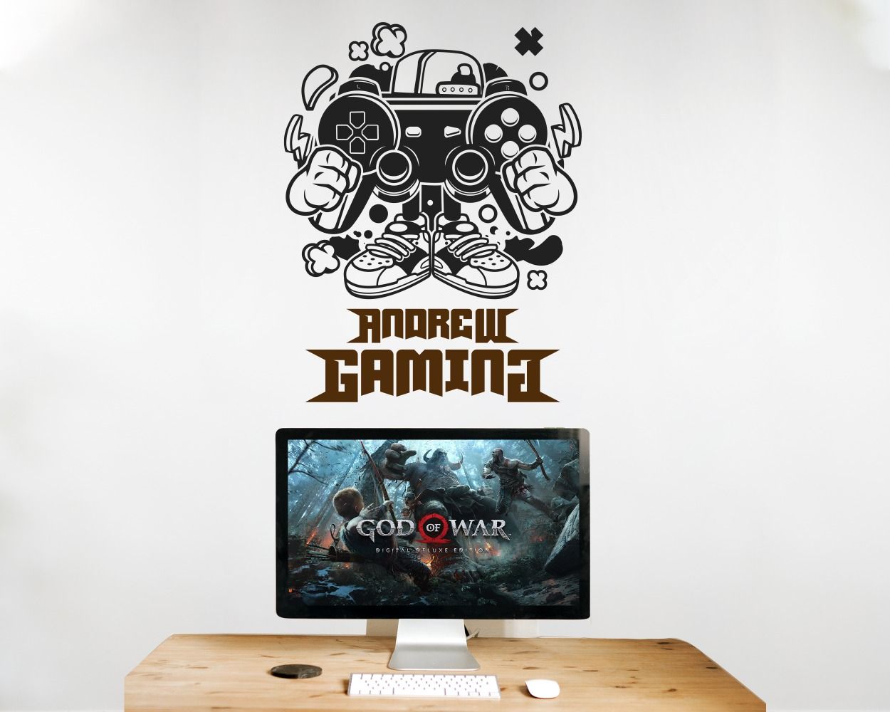 Custom Name Gaming Wall Stickers For Boys Gaming Room Wall Decoration