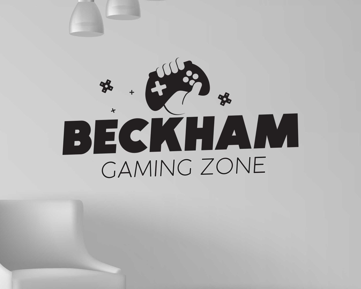 Custom Name Gaming Zone Wall Decals For Personalized Gamer Room Decoration 