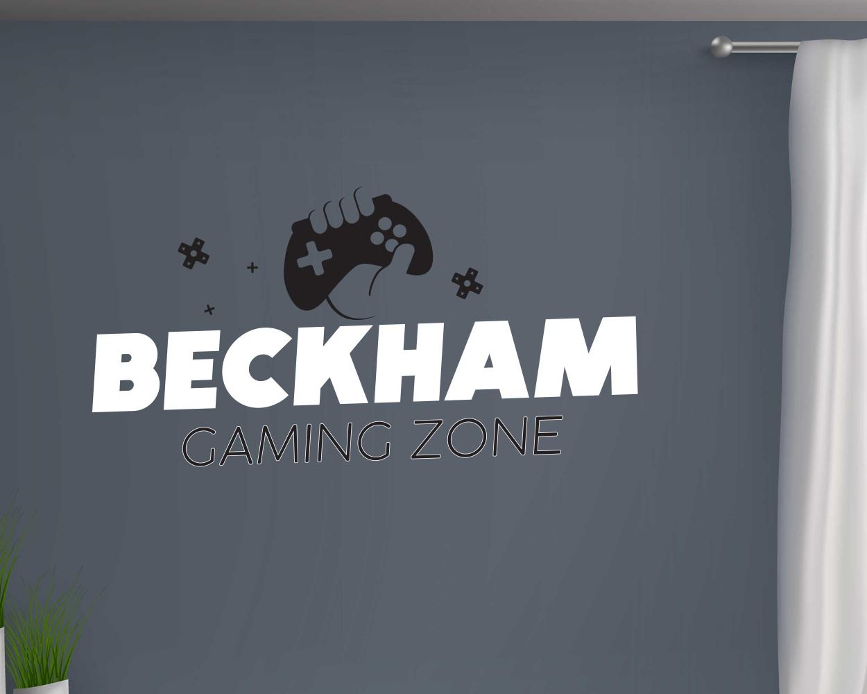 Custom Name Gaming Zone Wall Decals