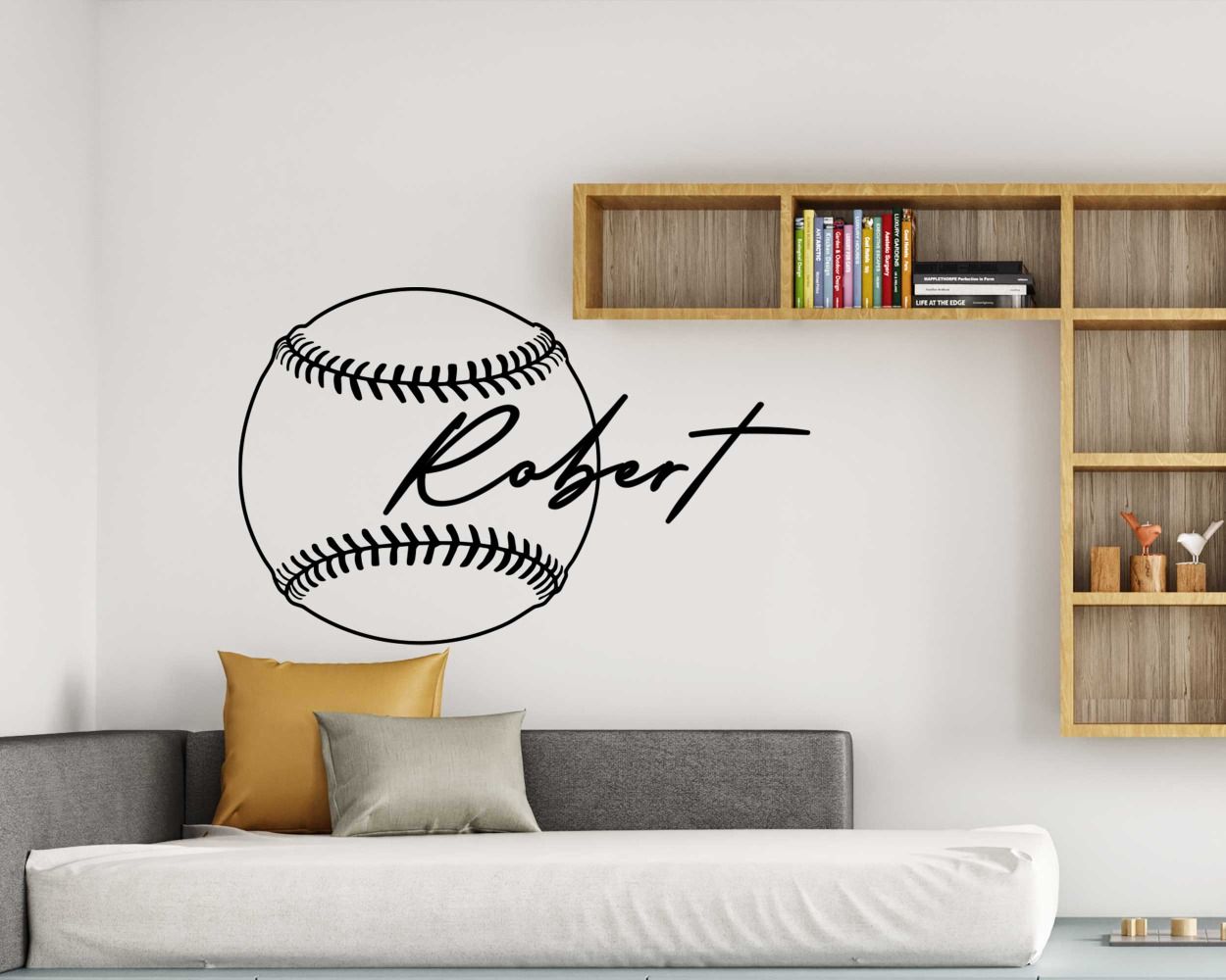 Best Custom Name With Baseball Stickers For Sports Room Wall Decor
