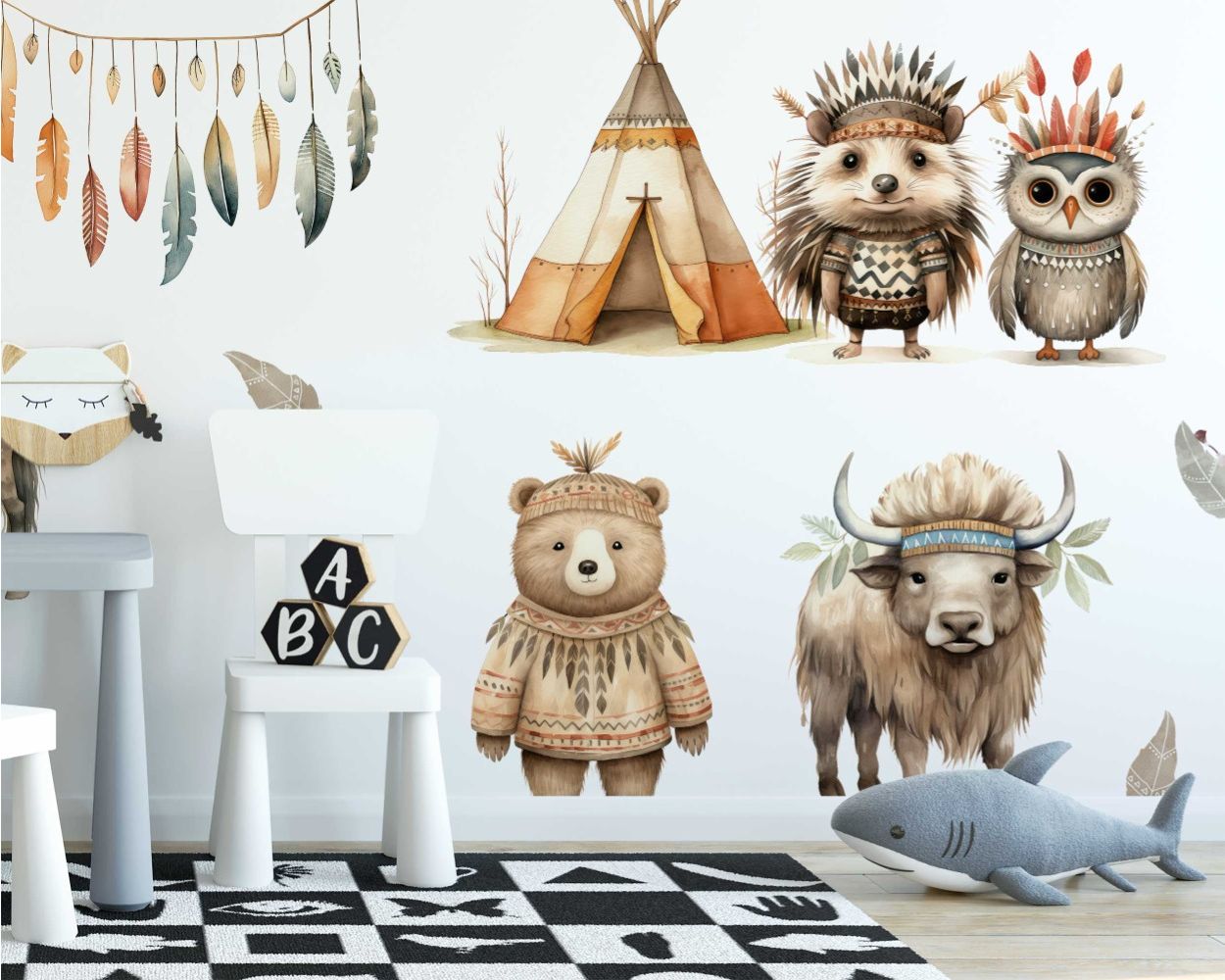 Woodland Cute Forest Friends Animals' Decals for Nursery Decor