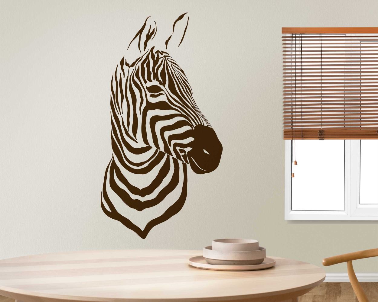 Cute Animal Zebra Head Wall Stickers For Kids Room Decoration