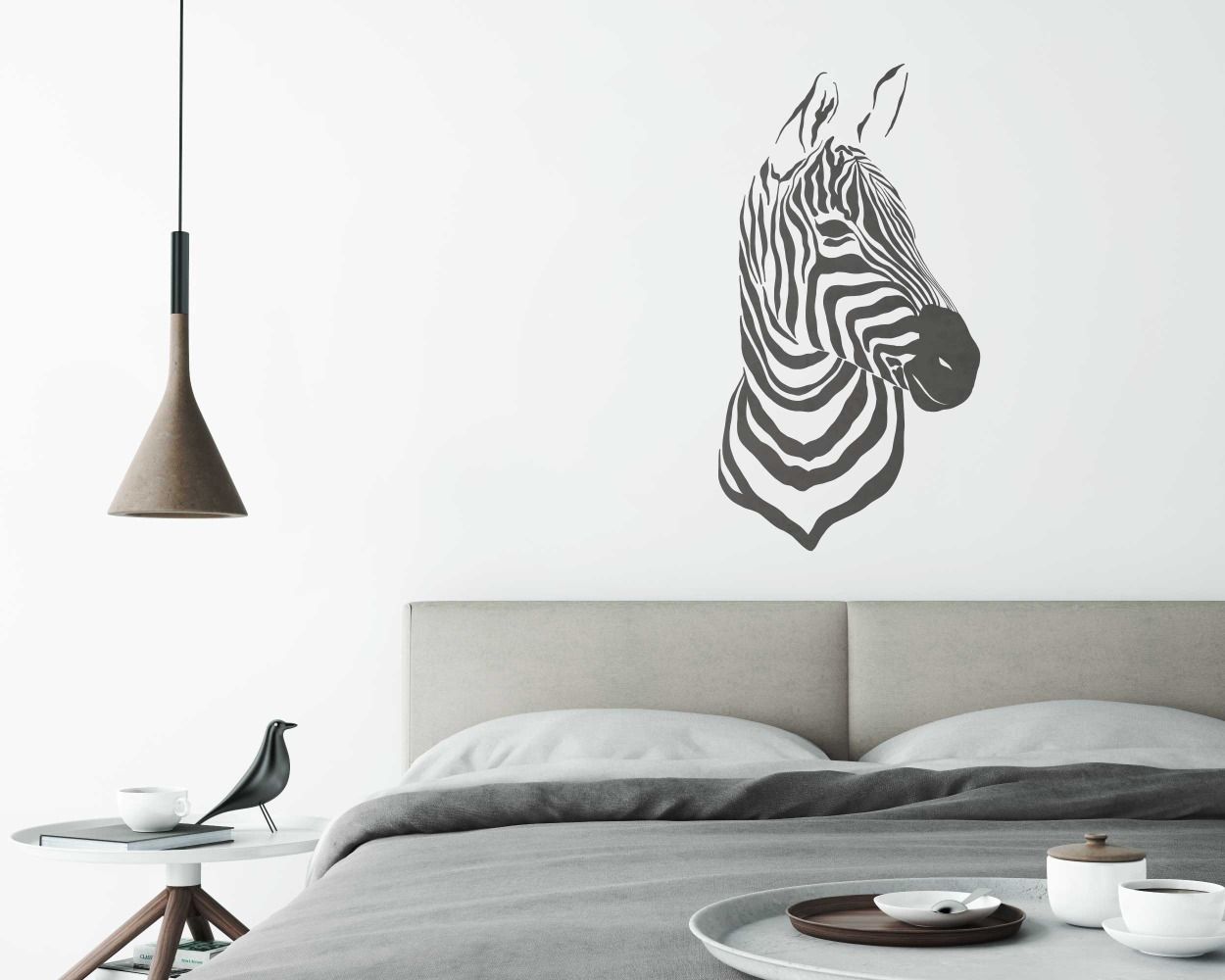 Cute Animal Zebra Head Wall Decals For Kids Room Decoration