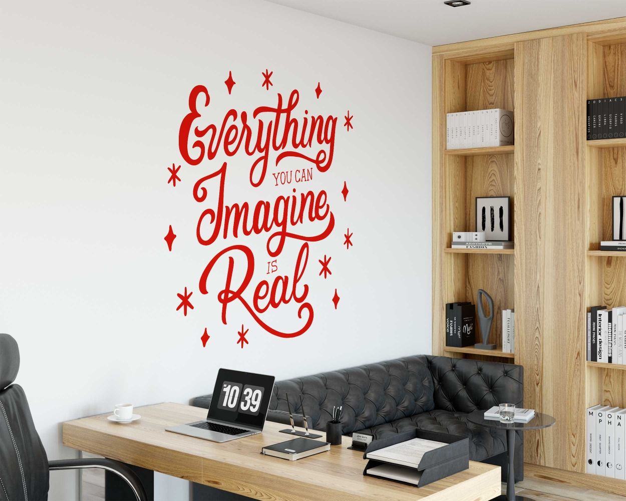 Everything You Can Imagine Is Real Quotes Wall Decals for room wall decoration