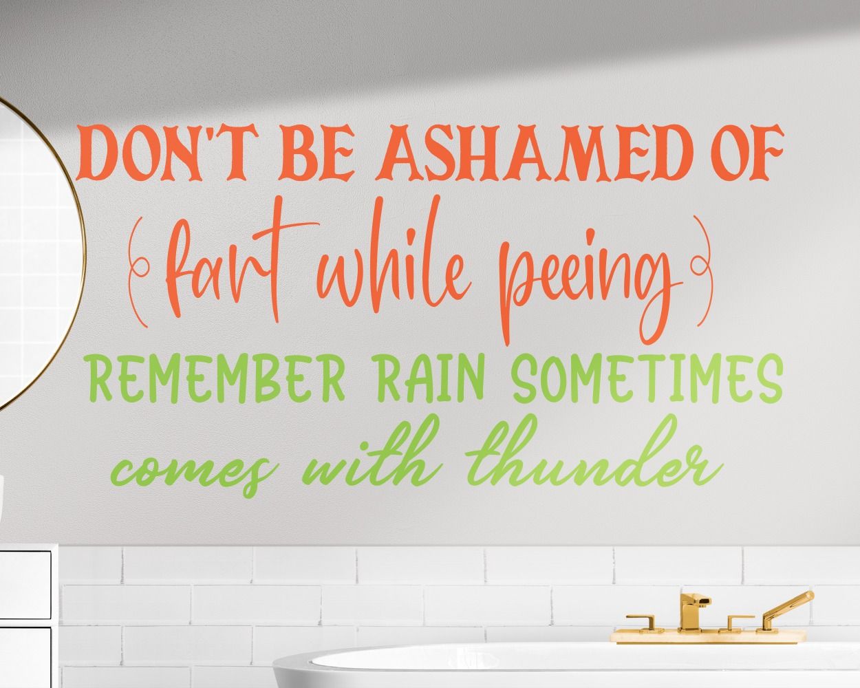 Don't Be Ashamed Quotes Vinyl Stickers For Bathroom Toilet Decoration 