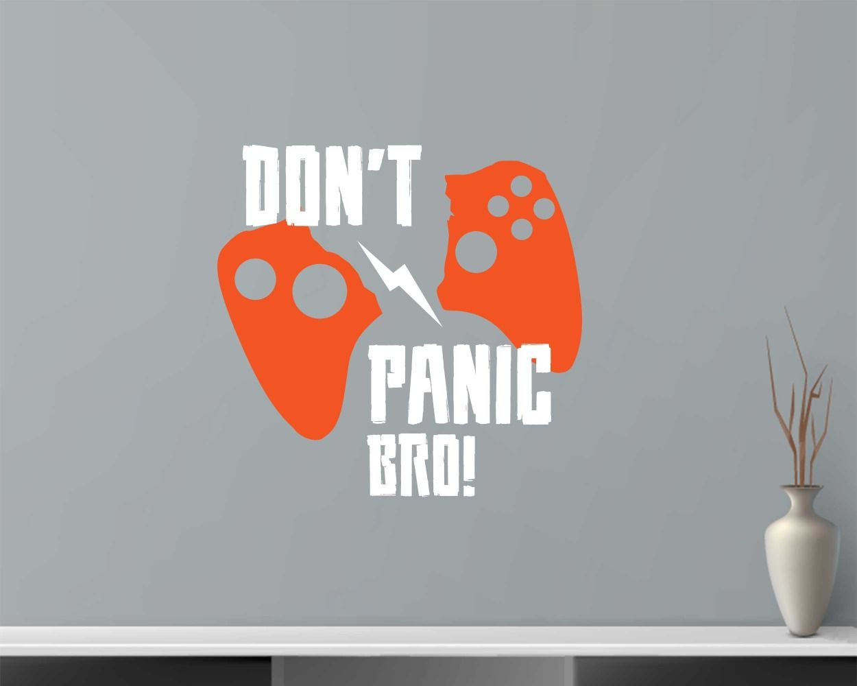 Don't Panic Bro Gaming Wall Decals For Gamer Room Decorations