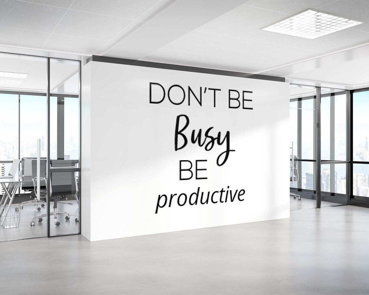 Don't Be Busy Be Productive Quotes Wall Stickers For Room Wall Decoration
