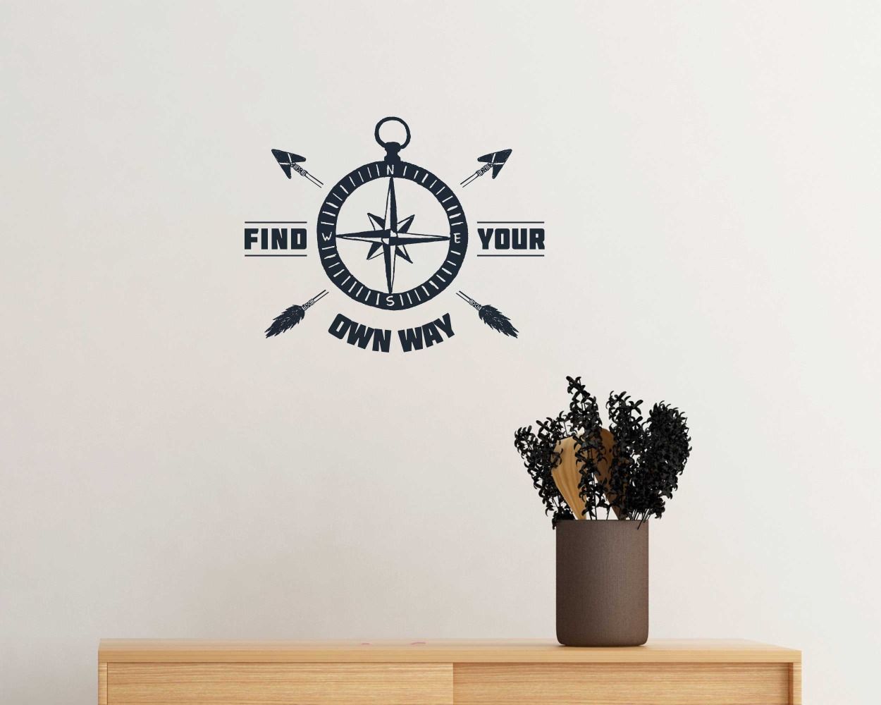 Find Your Own Way Best Motivational Quotes Wall Sticker