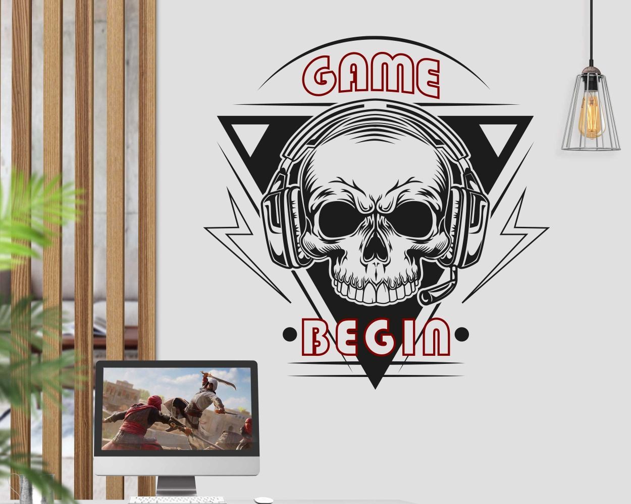 Game Begin Wall Decals For Boys Room Gaming Wall Decor