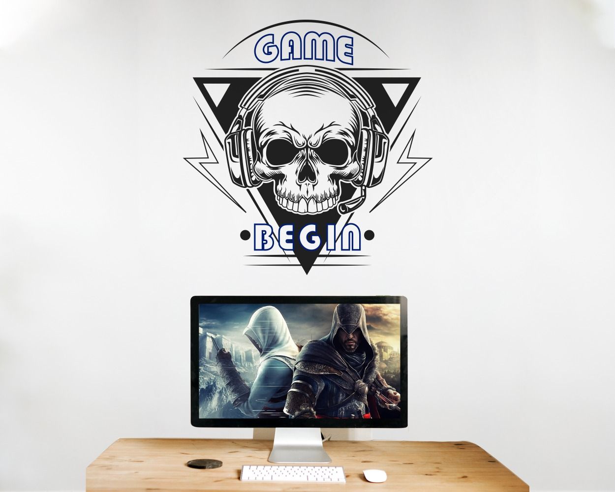 Game Begin Wall Stickers For Boys Room Gaming Wall Decor
