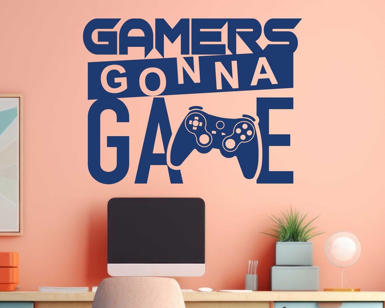 Gamers Gonna Game Gaming Wall Decals for Gaming Room Wall Decor
