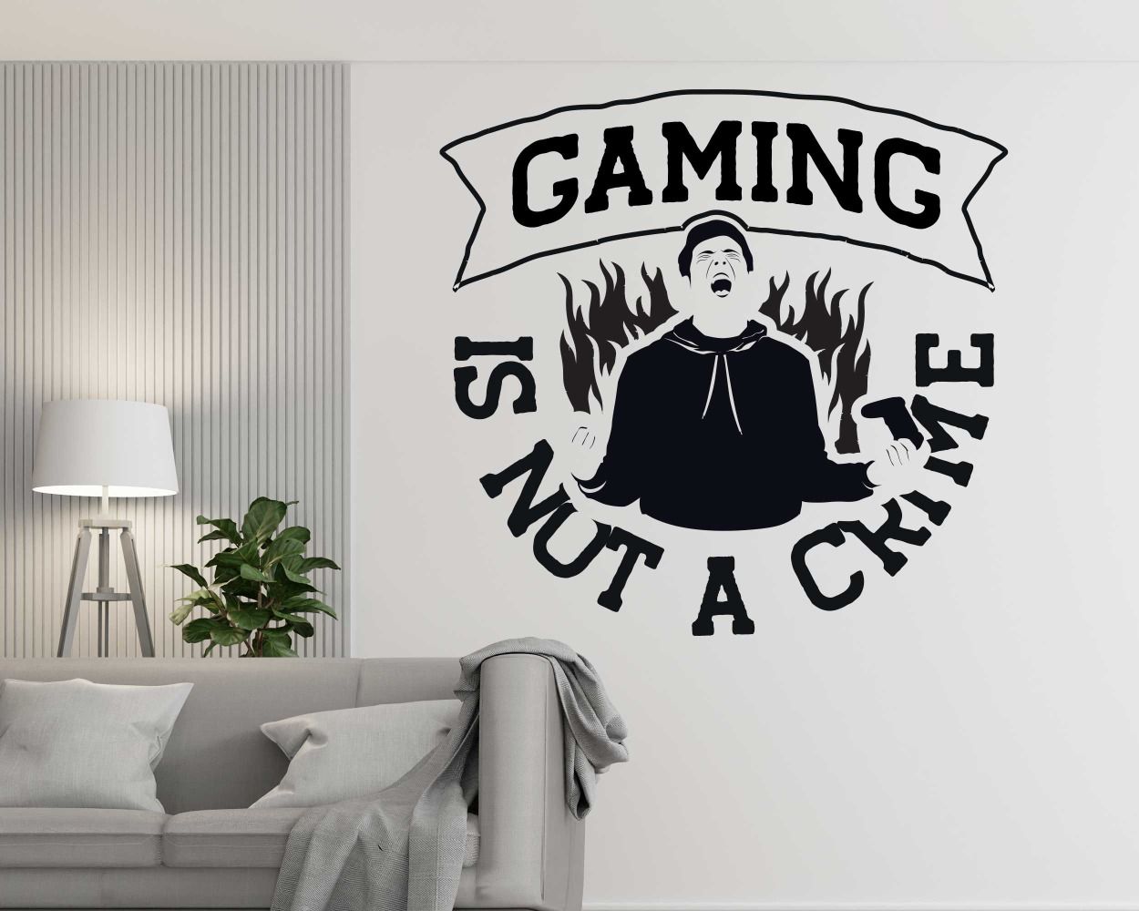 Gaming Is Not A Crime Wall Stickers For Gaming Rooms And Geeky Spaces