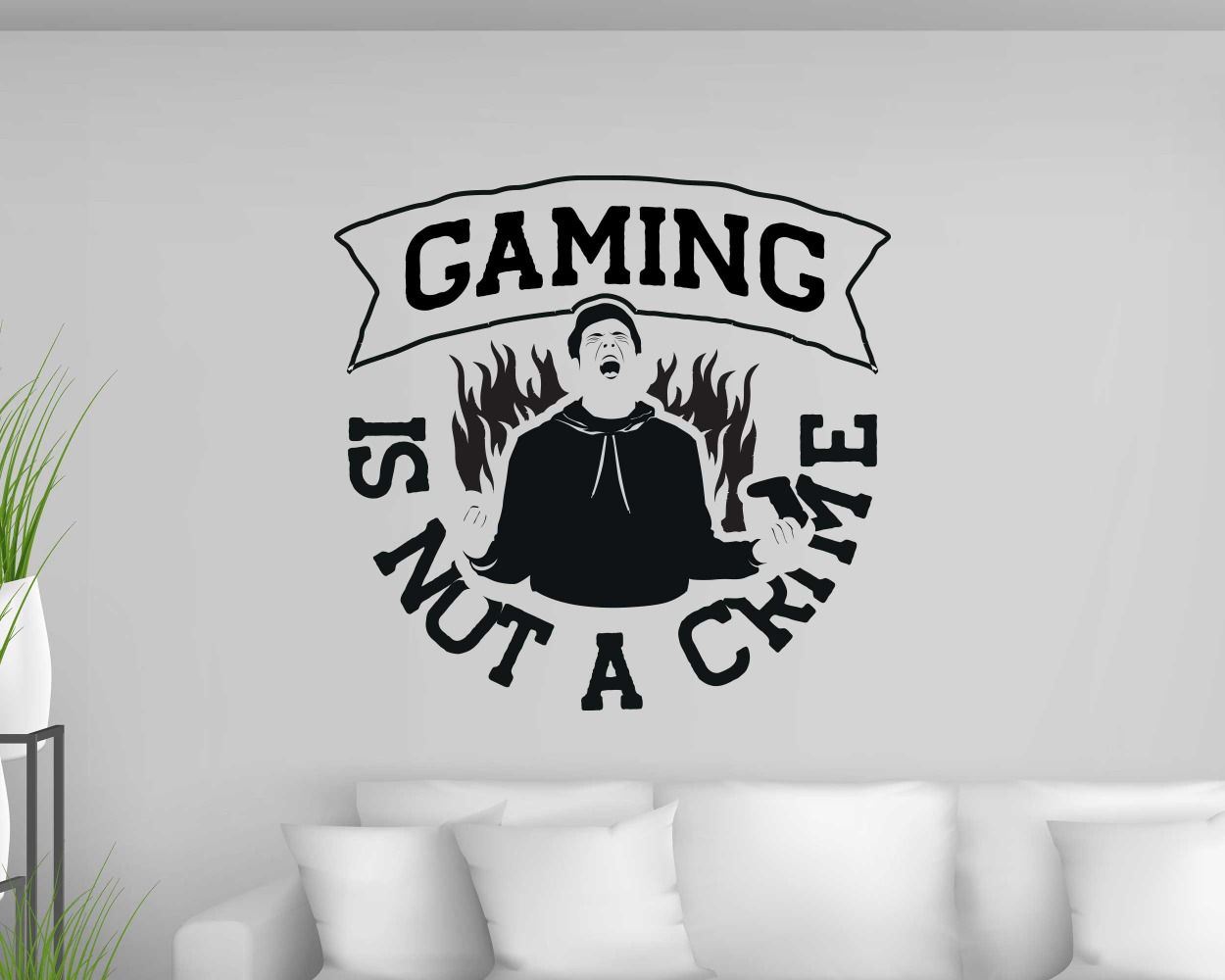 Gaming Is Not A Crime Wall Decals For Gaming Rooms And Geeky Spaces