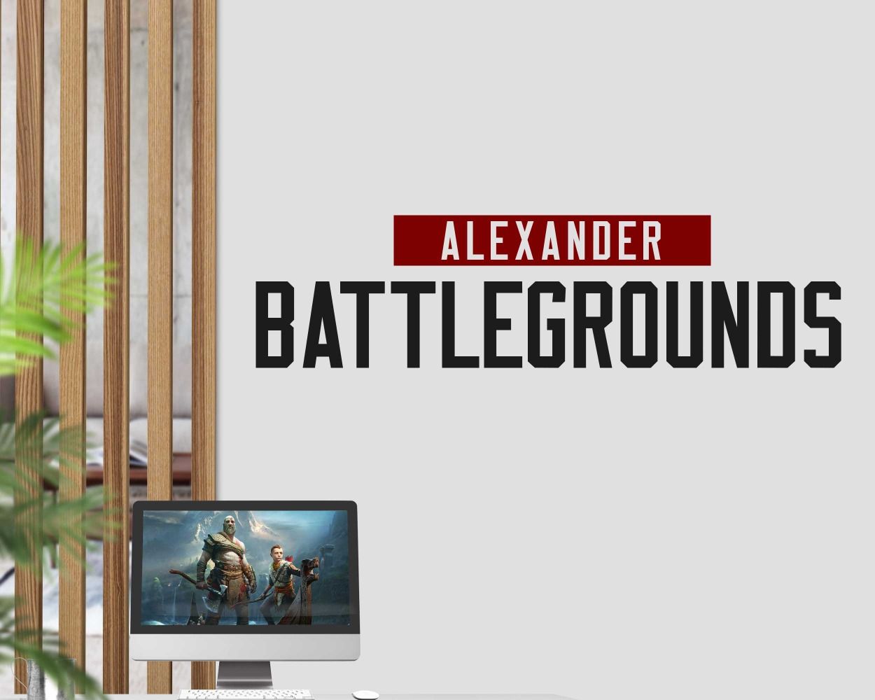 Custom Name with Battlegrounds Gaming Wall Stickers for Boys room wall decor