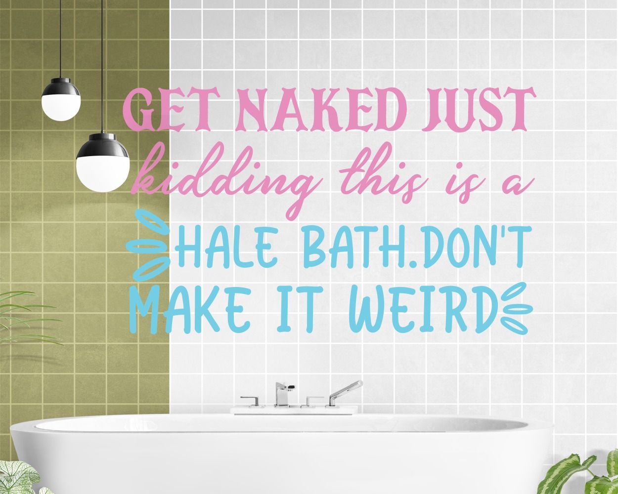 Get Naked Just Kidding Quotes Vinyl Decals For Bathroom Toilet Decoration 