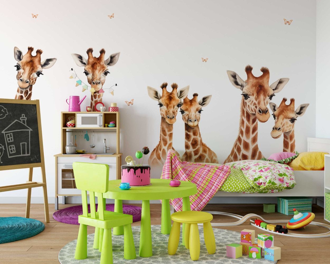 Beautiful Giraffe Head Wall Stickers