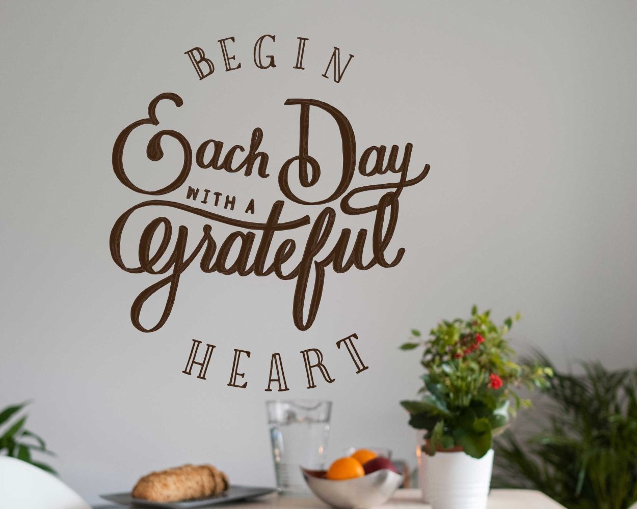 Grateful Heart Motivational Quotes Sticker for Daily Inspiration