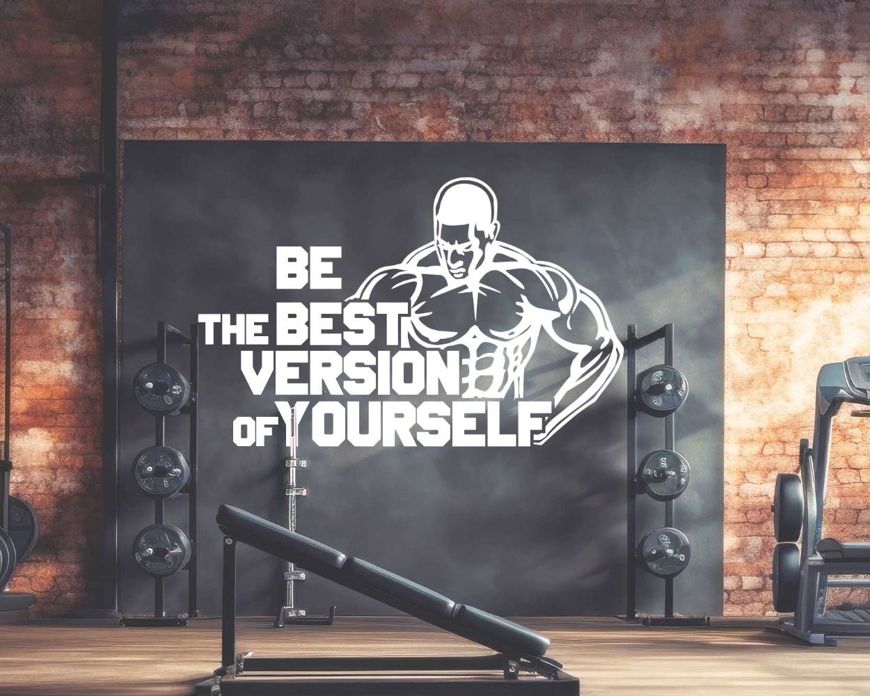 Be The Best Version of Yourself Gym Quotes Wall Stickers